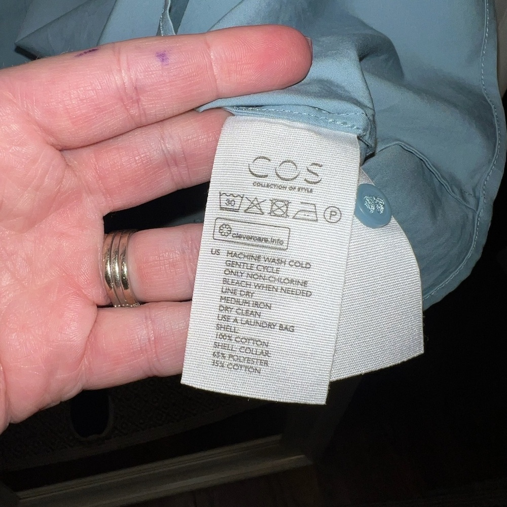 COS Light Blue Peter Pan Collar Blouse - Picture 5 of 6